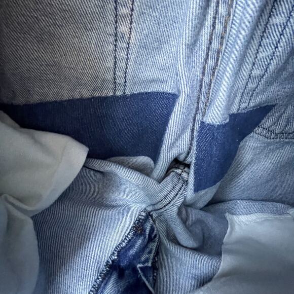 Vintage L.L.Bean Jeans Womens 6P Blue Denim Straight Taper Ripped Distressed - Picture 6 of 10